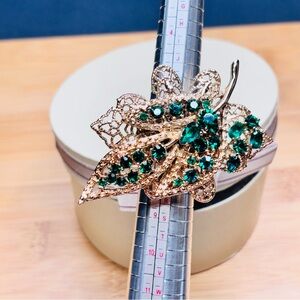 Margaret Rowe Italy Green Rhinestone Disney Maleficent Movie Ring Size 7